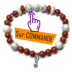 Bracelet en Jaspe Rouge &...