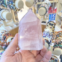 Pointe en Quartz Rose - 10 cm