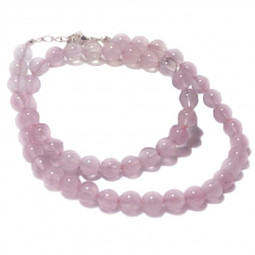Collier Boules en Quartz Rose