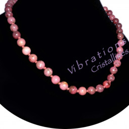 Collier Boules en Rhodonite