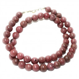 Collier Boules en Rhodonite