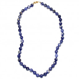 Collier Boules en Sodalite