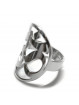 Bague Om en Acier Inoxydable couleur argent