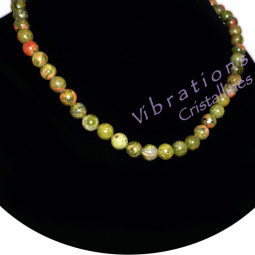 Collier Boules en Unakite