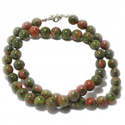 Collier Boules en Unakite