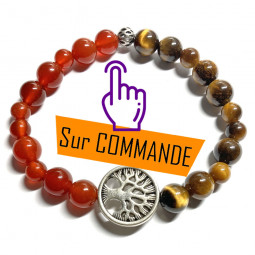 Bracelet en Cornaline & Œil...