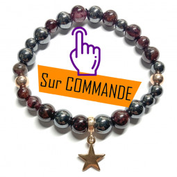 Bracelet Boules d'Hématite...