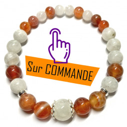Bracelet en Agate Feu &...