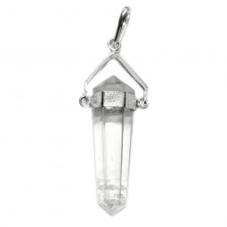 Pendentif en Cristal de Roche - Pointe Biterminée