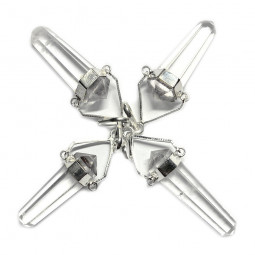 Pendentif en Cristal de Roche - Pointe Biterminée