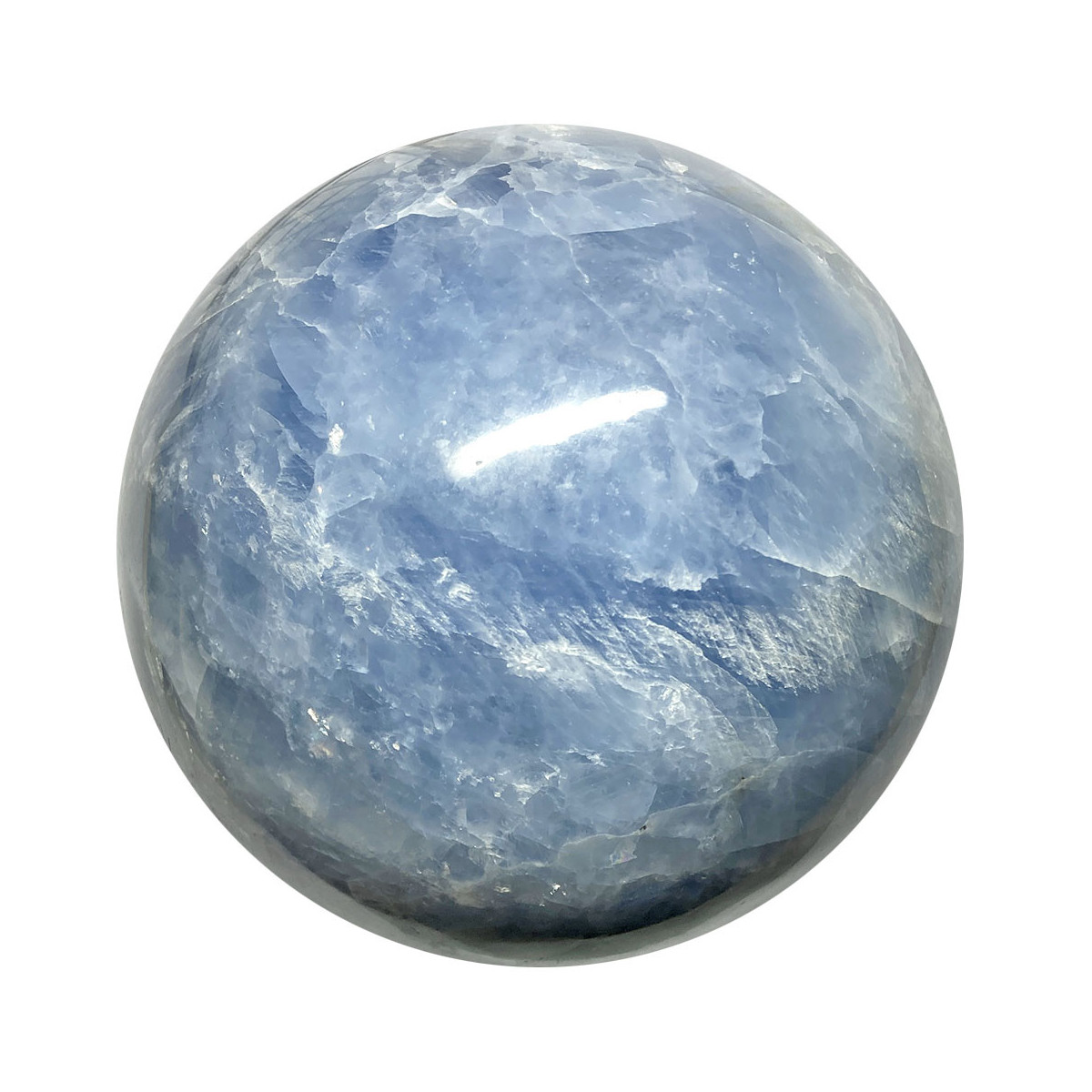 Sphère en Calcite Bleue - 95 mm