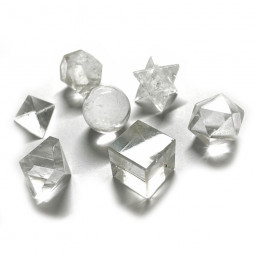 7 Solides de Platon en Cristal de Roche