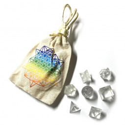 7 Solides de Platon en Cristal de Roche