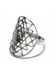 Bague Sri Yantra argent en Acier Inoxydable