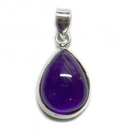 Pendentif Cabochon en Améthyste et Argent