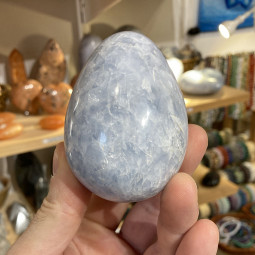 Oeuf en Calcite Bleue - 298 grammes