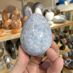 Oeuf en Calcite Bleue - 298 grammes