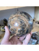 Sphère en Pierre de Lune Noire - 10 cm