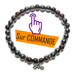 Bracelet Boules d'Hématite...