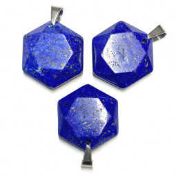 Pendentif Hexagone en Lapis-Lazuli