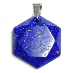 Pendentif Hexagone en Lapis-Lazuli