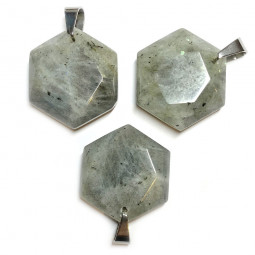 Pendentif Hexagone en Labradorite
