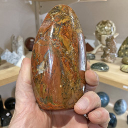 Forme libre en Jaspe Rouge - 620 grammes