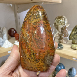 Forme libre en Jaspe Rouge - 620 grammes