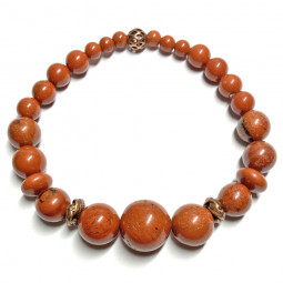 Bracelet Jaspe Rouge - Création Originale