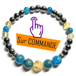 Bracelet Boules en Apatite,...