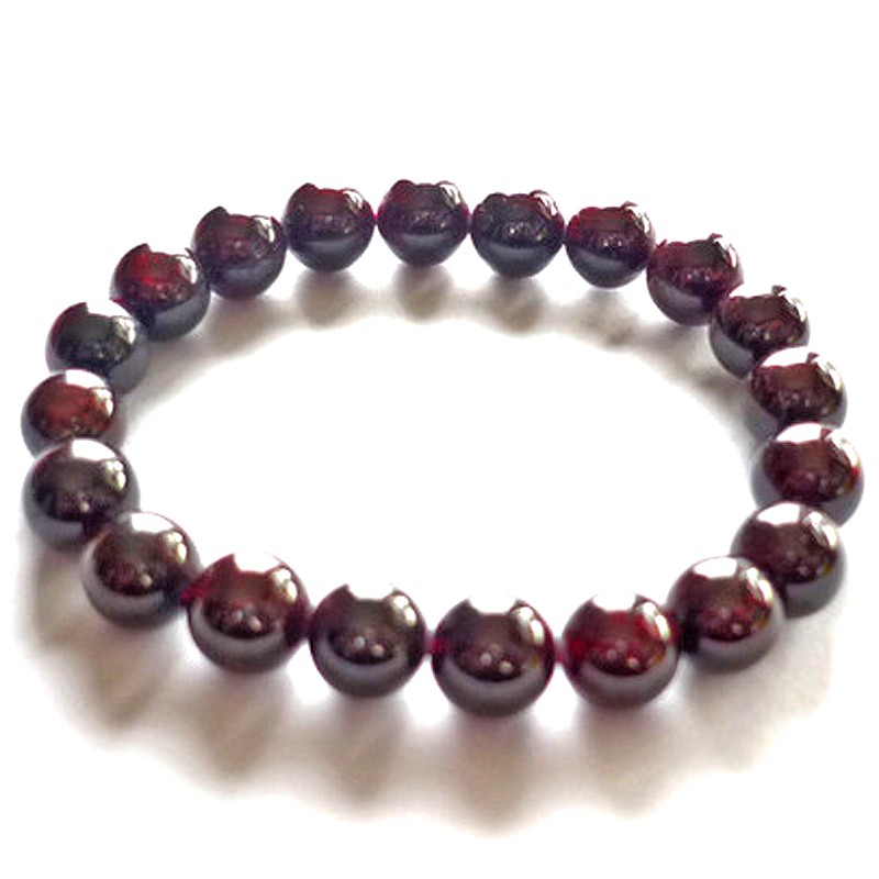 Bracelet Boules en Grenat Vibrations Cristallines