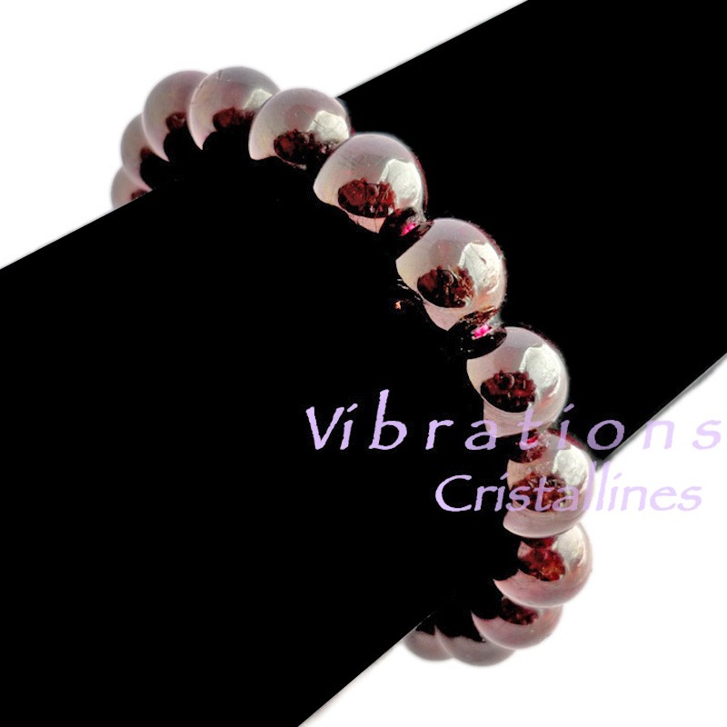 Bracelet Boules en Grenat Vibrations Cristallines