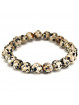 Bracelet Boules en Jaspe Dalmatien