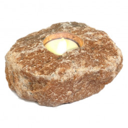 Bougeoir Photophore en Calcite Orchidée