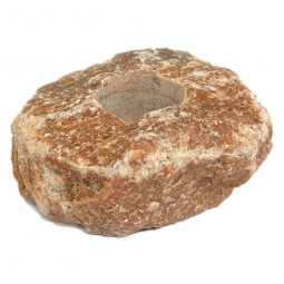 Bougeoir Photophore en Calcite Orchidée