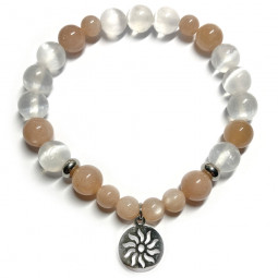 Bracelet en Pierre de Soleil & Sélénite