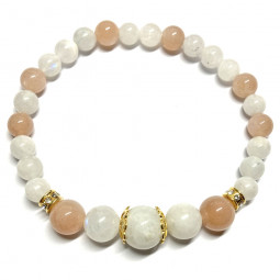 Bracelet en Pierre de Soleil & Pierre de Lune