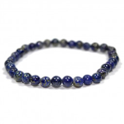Bracelet Boules en Lapis-Lazuli Vibrations Cristallines