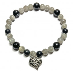 Bracelet en Labradorite & en Shungite