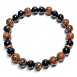 Bracelet en Obsidienne Acajou & Onyx
