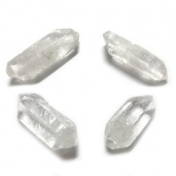 Pointe Biterminée Brute en Cristal de Roche 130 gr