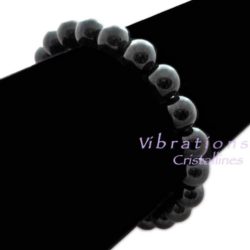 Bracelet Boules en Obsidienne Oeil Céleste