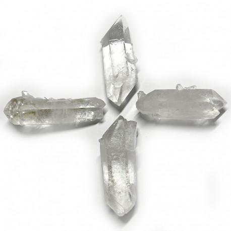 Pointe Biterminée Brute en Cristal de Roche 130 gr