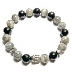 Bracelet Création en Labradorite & en Shungite