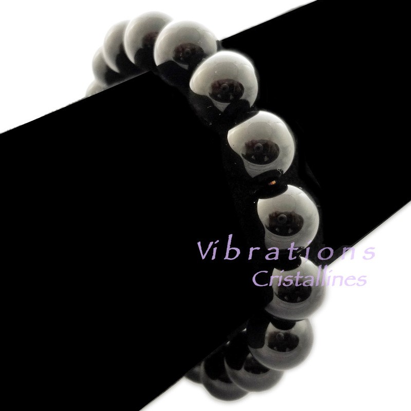 Bracelet Boules en Obsidienne Oeil Céleste