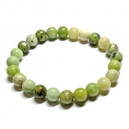 Bracelet Boules en Chrysoprase - 8mm