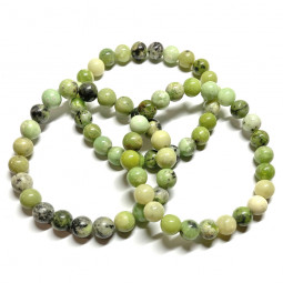 Bracelet Boules en Chrysoprase - 8mm