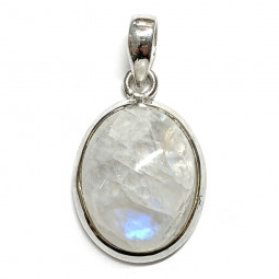 Pendentif en Pierre de Lune et Argent - Ovale