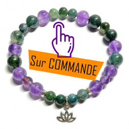 Bracelet Boules Améthyste &...