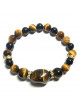 Bracelet en Tourmaline Noire &  Oeil de Tigre